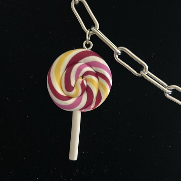 New Dolls Kill Muti Color Swirl Lollipops Paper Clip Style Chain Necklace 🍭 - Picture 2 of 8